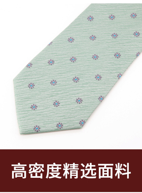Jacketman领带男士商务正装浅绿色个性时尚休闲小格子8cm宽礼盒装