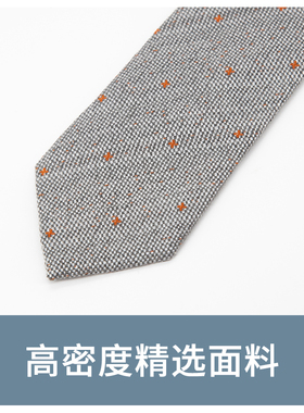 Jacketman烟灰色时尚几何纹领带