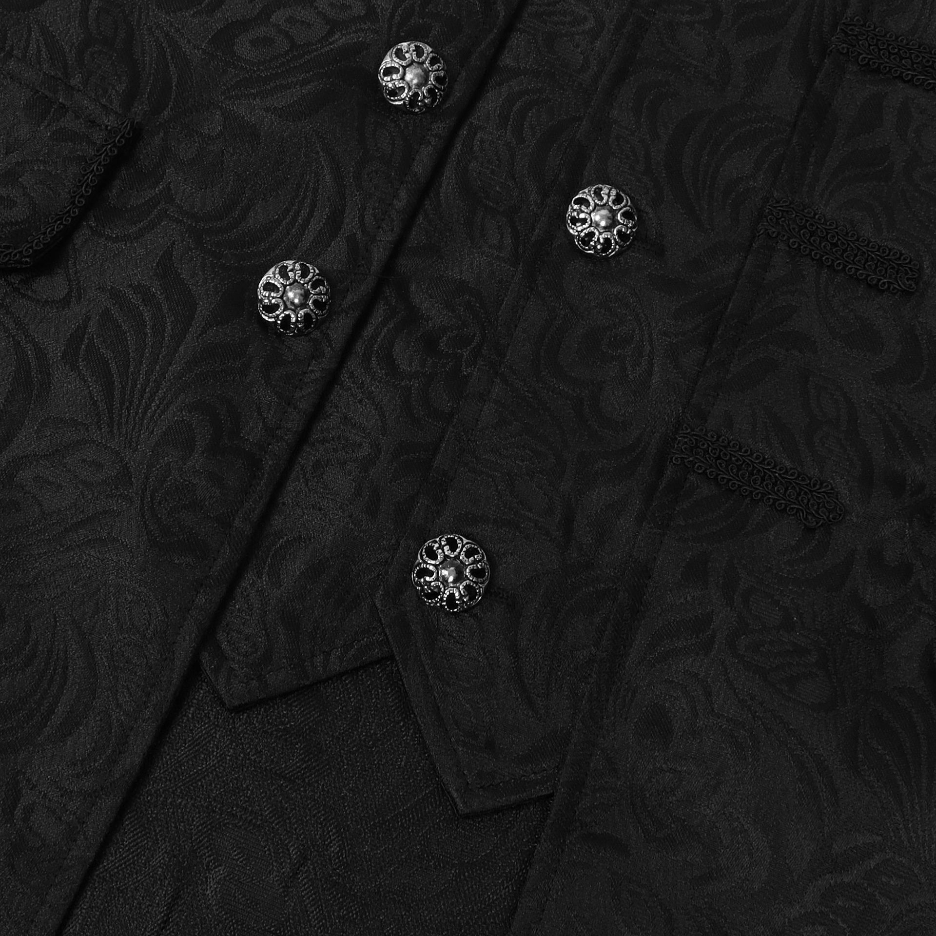 2025新款wish亚马逊速卖通欧美中世纪男装男士中长款大衣复古外套 - 图0