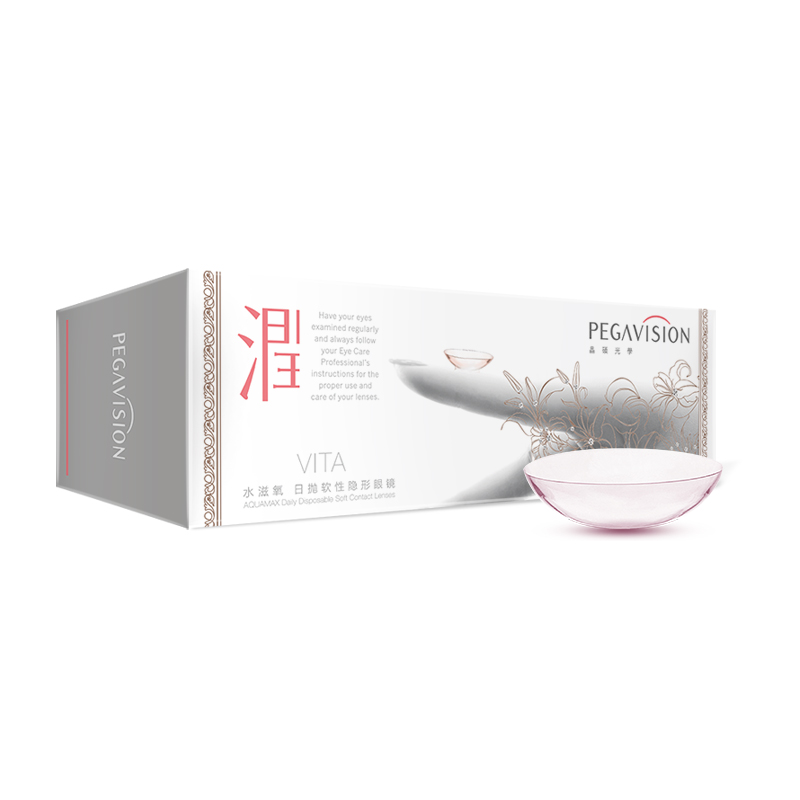 晶硕小粉片隐形眼镜日抛30片