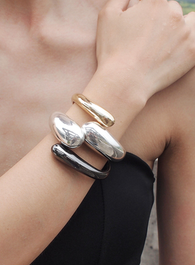 欧美风几何不规则蛇形合金手镯