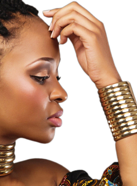 欧美时尚皮革项圈女 复古民族风PU宽颈圈 非洲短项链配饰女