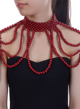 欧美大牌夸张大气项链女 时尚百搭金属气质围领项链婚礼聚会配饰