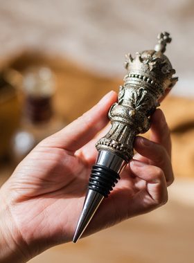 红酒塞葡萄酒瓶塞真空塞子家用树脂装饰复古巴洛克欧式轻奢