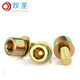 Grade 8.8 carbon steel color zinc hexagon three-combination screw