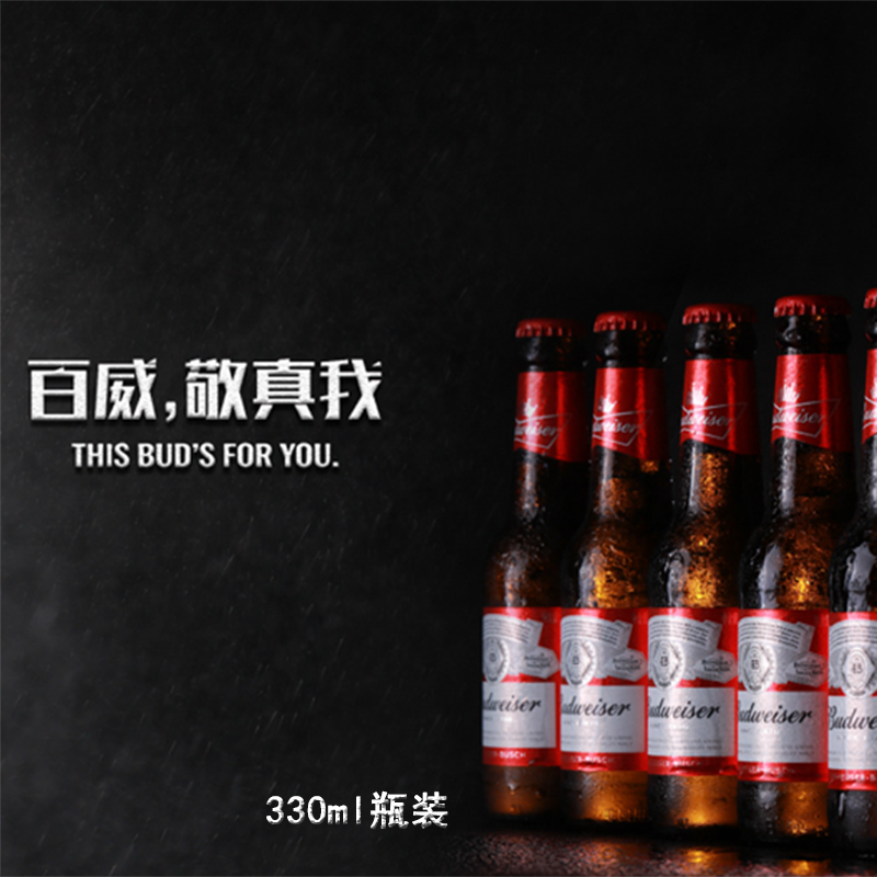 百威啤酒Budweiser 国产百威整箱装24瓶/18听/铝罐/玻璃瓶/拉罐 - 图1