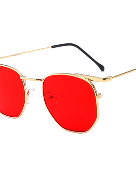 墨镜女士韩版红色街拍太阳镜