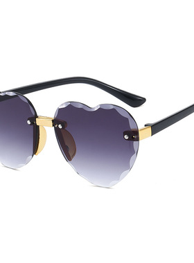 儿童眼镜女童可爱心形遮阳镜防紫外线花朵太阳镜潮夏季出游墨镜