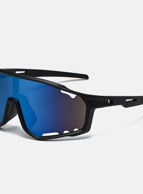 骑行眼镜灰色大框透明日夜两用