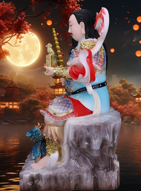 树脂仿瓷九天应元雷声普华天尊雷祖神像雷公雷神像体真身供奉摆件