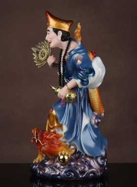 汉白玉济公活佛像长老降龙罗汉尊者道济和尚李修缘供奉摆件居家用