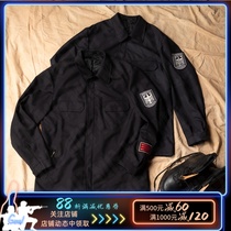 German Public Hair Original Pint Blouse Deep Blue Jacket Fire Station Jacket Windproof Warm Wool Uniform