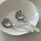 Simple 304 stainless steel restaurant long handle round spoon