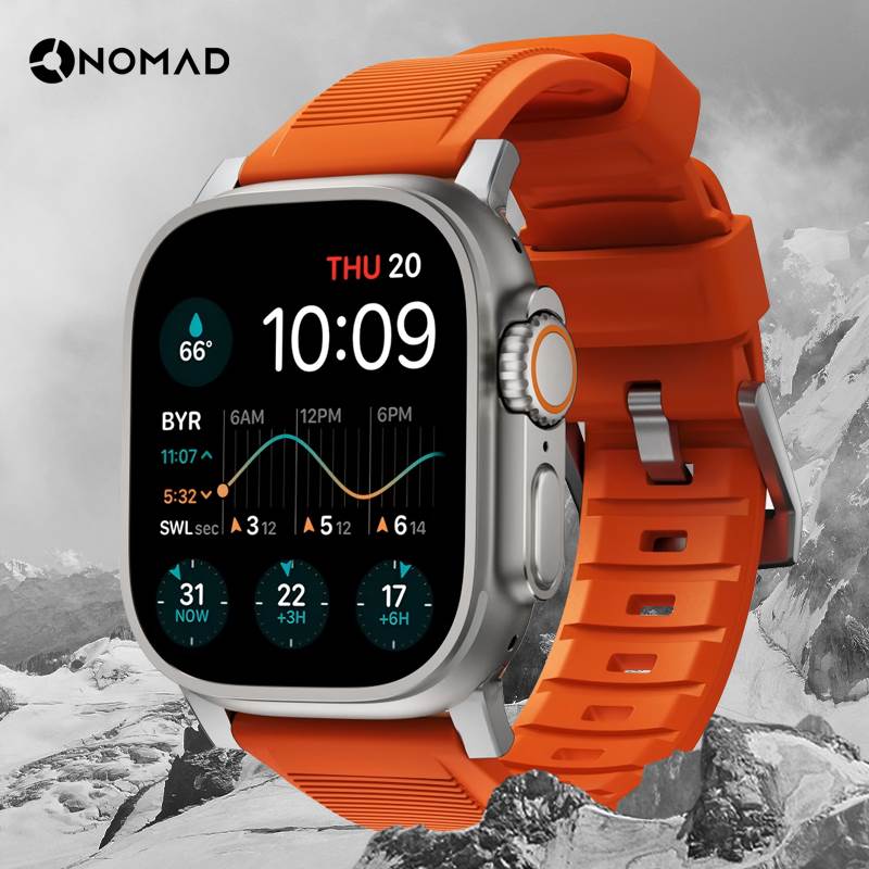 美国NOMAD适用Ultra 49mm表带苹果watch8防水手表带S9氟橡胶表带-图0