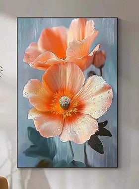 高级感花卉轻奢客厅装饰画