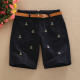 Summer Korean style ຍາວສາມສ່ວນສີ່ຝ້າຍບໍລິສຸດ slimming ກາງ pants