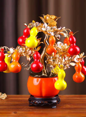 新年柿柿如意福桶摆件