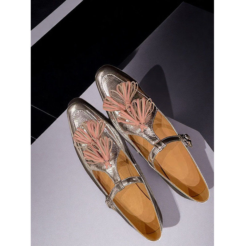 Le' Queen原创减龄 穗穗甩甩流苏玛丽珍T型扣带杏头四季平底单鞋,淘宝优惠券,粉丝福利购,淘宝优惠卷