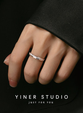 茵尔纯银情侣戒指一对免费刻字