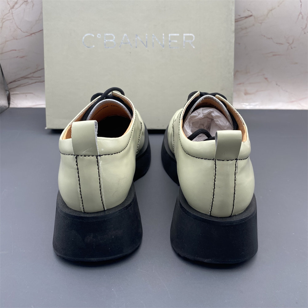 C.BANNER千百度撤柜牛皮断码女鞋系带平底防滑圆头气质真皮单鞋,淘宝优惠券,粉丝福利购,淘宝优惠卷