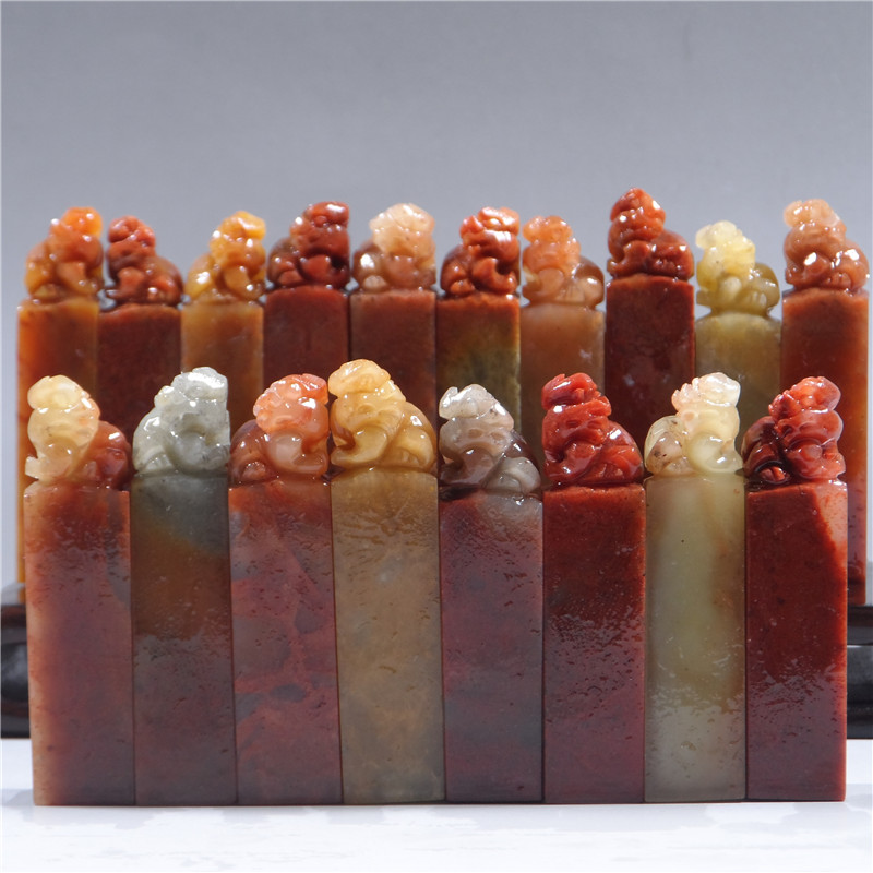 寿山石红石貔貅古兽钮头印章金石篆刻章印石随形章篆刻练习章方章,淘宝优惠券,粉丝福利购,淘宝优惠卷