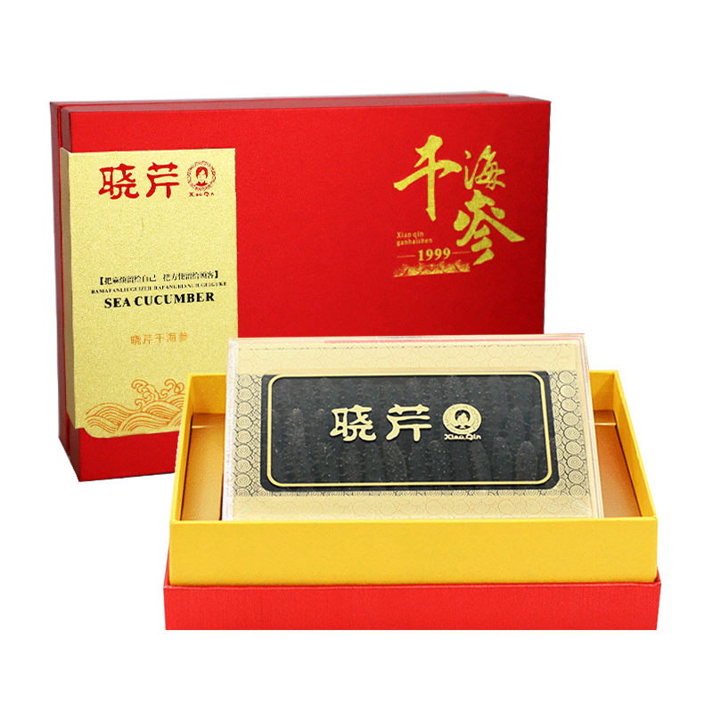 晓芹旗舰店晓芹海参 淡干海参 大连海参 干货40头以上/166g 海参礼盒3