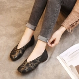 Оригинальные дизайнерские этнические ретро кожаные туфли с низким вырезом на плоской подошве, этнический стиль, мягкая подошва, круглый носок