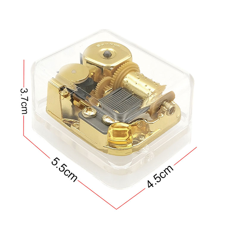 亚克力音乐盒Sankyo镀金发条机芯八音盒生日礼物家居摆件支持试听-图0