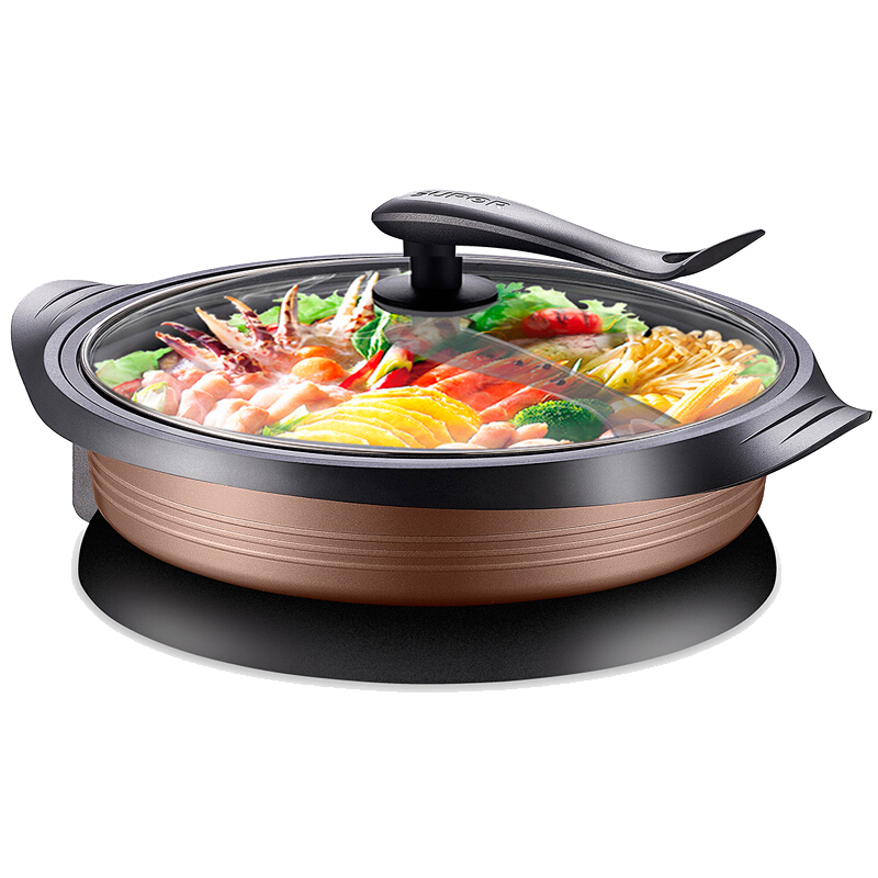 苏泊尔天居专卖店苏泊尔电饼铛家用多功能加深盘大号不粘锅煎烤烙饼锅薄饼机神器0