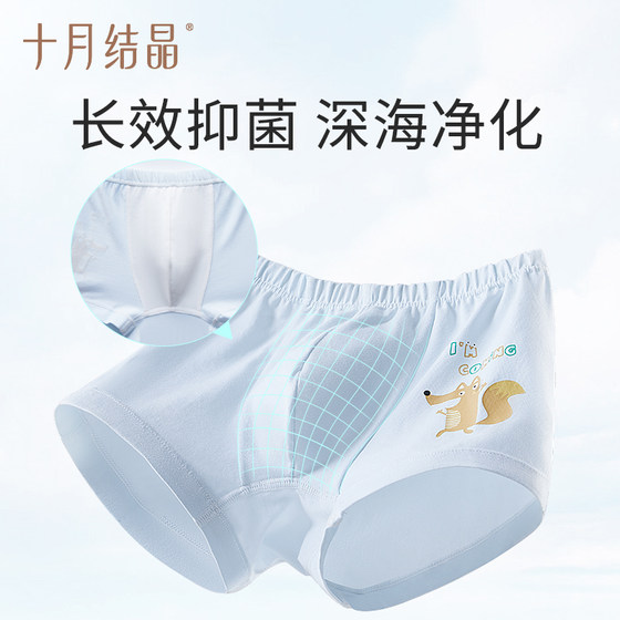Four corners pure cotton children's underwear crystallized in October