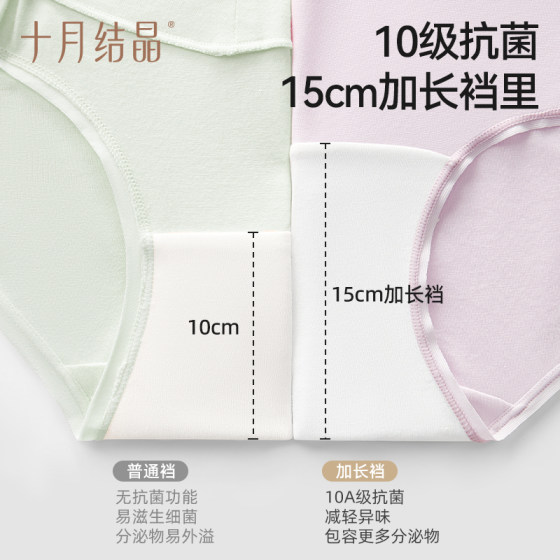 October Crystal Women's Antibacterial Cotton Crotchless Underwear