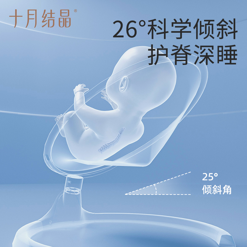十月結晶嬰兒搖搖椅寶寶睡覺躺椅電動哄娃神器兒童安撫椅搖籃床_十月結晶旗艦店_嬰童用品