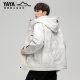 Duck down jacket autumn and winter warm and versatile hooded