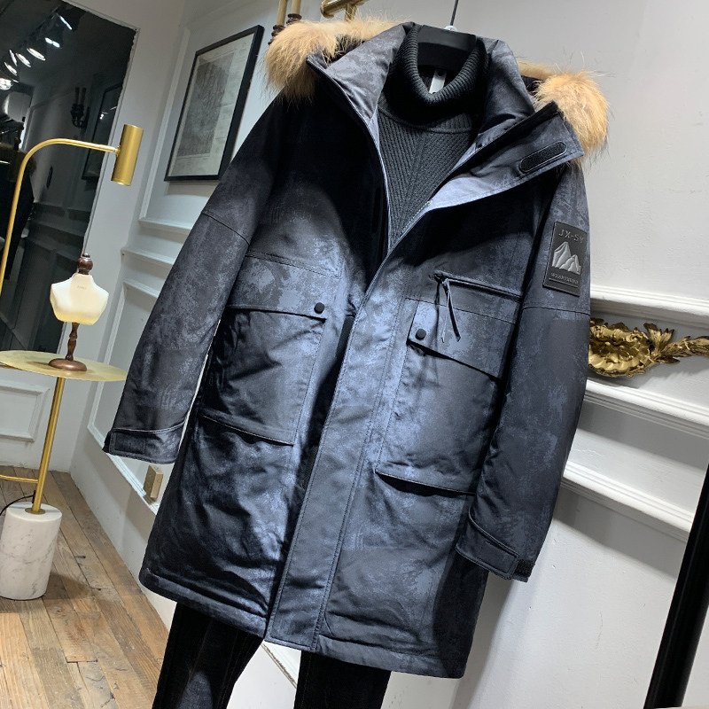 鸭鸭2020新款国潮男中长款羽绒服 鸭鸭羽绒服