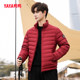 Duck down jacket for men's 2023 winter new lightweight and short stand up collar minimalist and versatile warm jacket Y