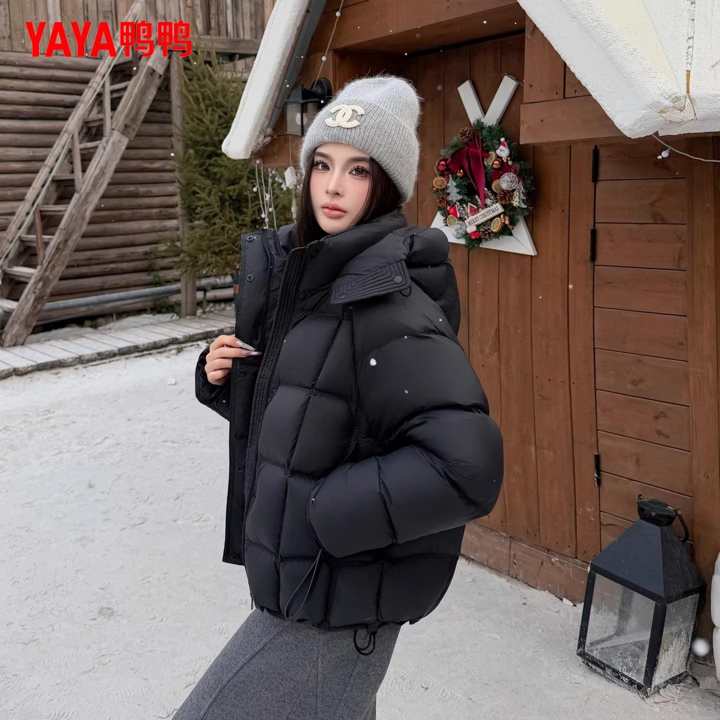 鸭鸭羽绒服女2025年冬季新款上新时尚简约百搭保暖短款鸭绒外套F,淘宝优惠券,粉丝福利购,淘宝优惠卷