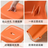 茶花 [家用成人塑料凳子防滑板凳简约客厅加厚方凳餐桌高凳4只装]