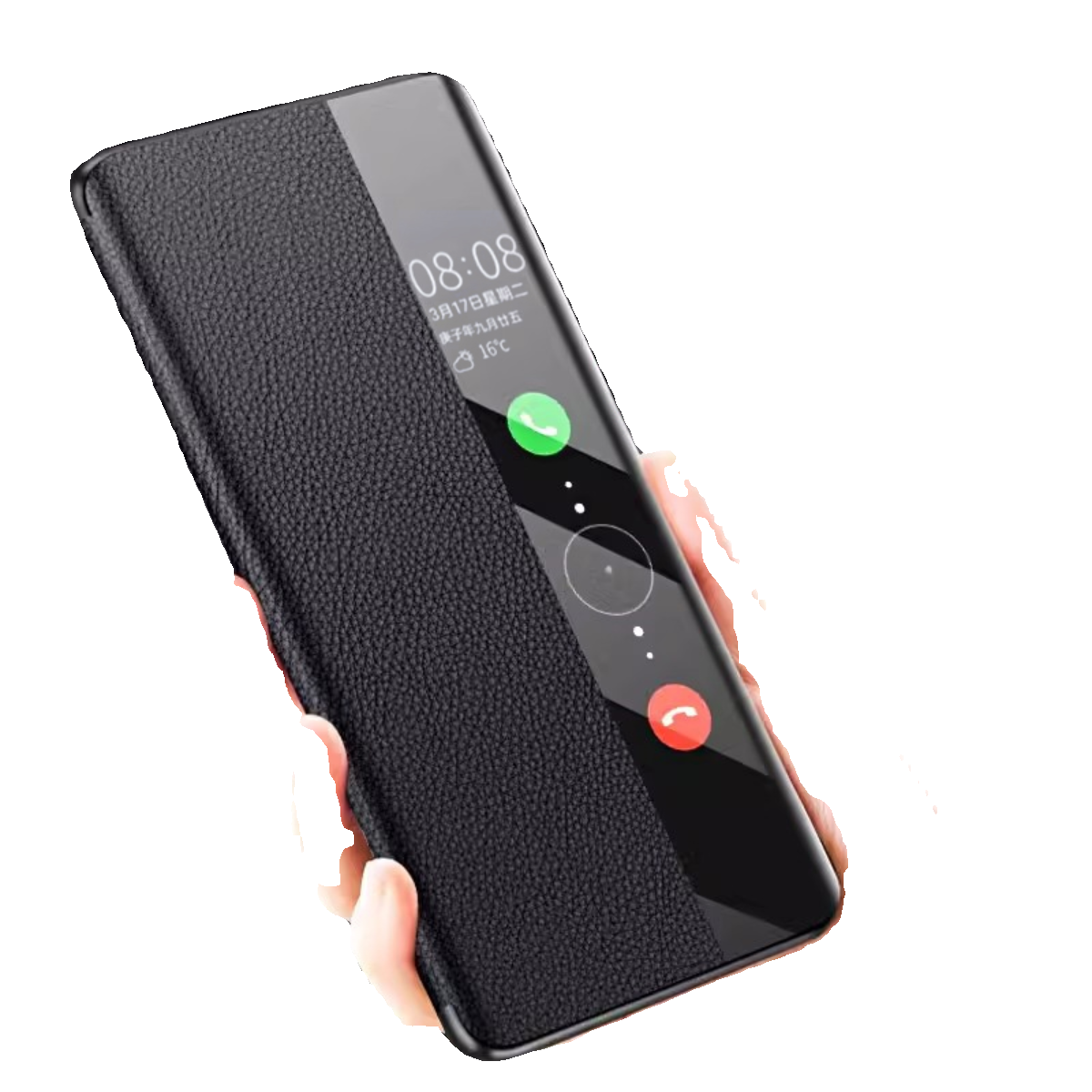 适用华为mate60Pro手机壳真皮翻盖mate60新款智能视窗保护套mt60全包防摔mete超薄por+外壳m60 - 图3