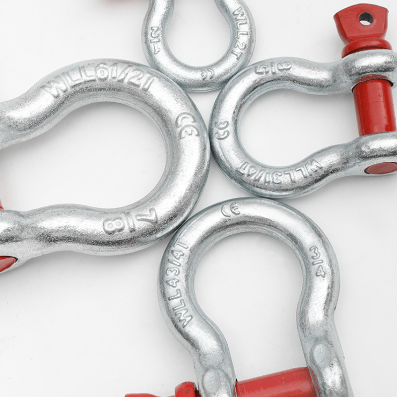 卸扣D卸扣U卡环高强度型弓形型吊钩美式卡扣马蹄劲功扣起重卸扣 - 图0