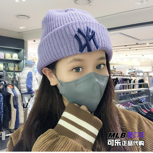 韩国正品MLB帽子2025新款冬季NY针织帽保暖毛线帽男女百搭LA冷帽 - 图2