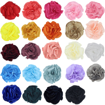 Han Edition Handmade Satin Pasta Burning Side Rose Flowers DIY Breast Flower Head Flowers Clothing Accessories Decorative Accessories Material Flowers 5CM