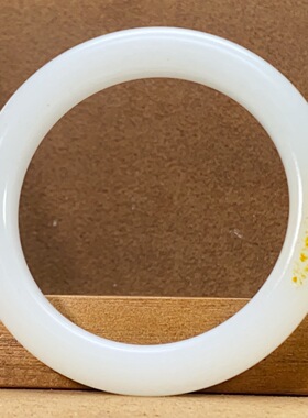 55圈口56圈口新疆和田玉手镯羊脂白玉带皮洒金皮平安镯羊脂白玉