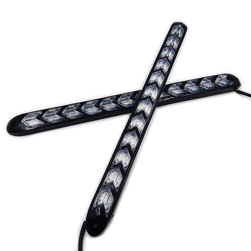 汽车LED日行灯流光转向大功率超亮防水通用改装日间行车灯车外灯 - 图3