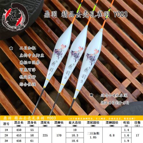 【天道竞技】 鼎羽系列灵敏度高孔雀羽浮漂  天道竞技精工坊 - 图1