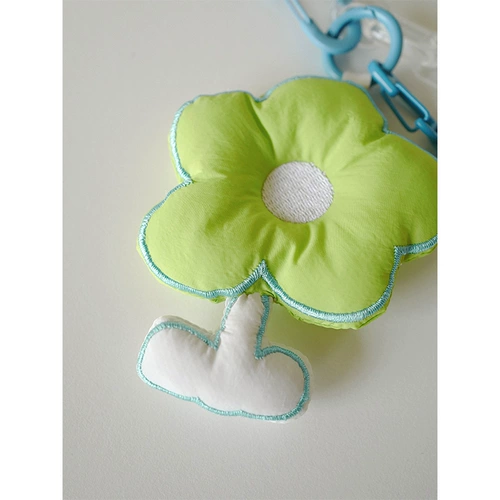 Ткань, милый брелок, брендовый изысканный аксессуар на рюкзак, в цветочек