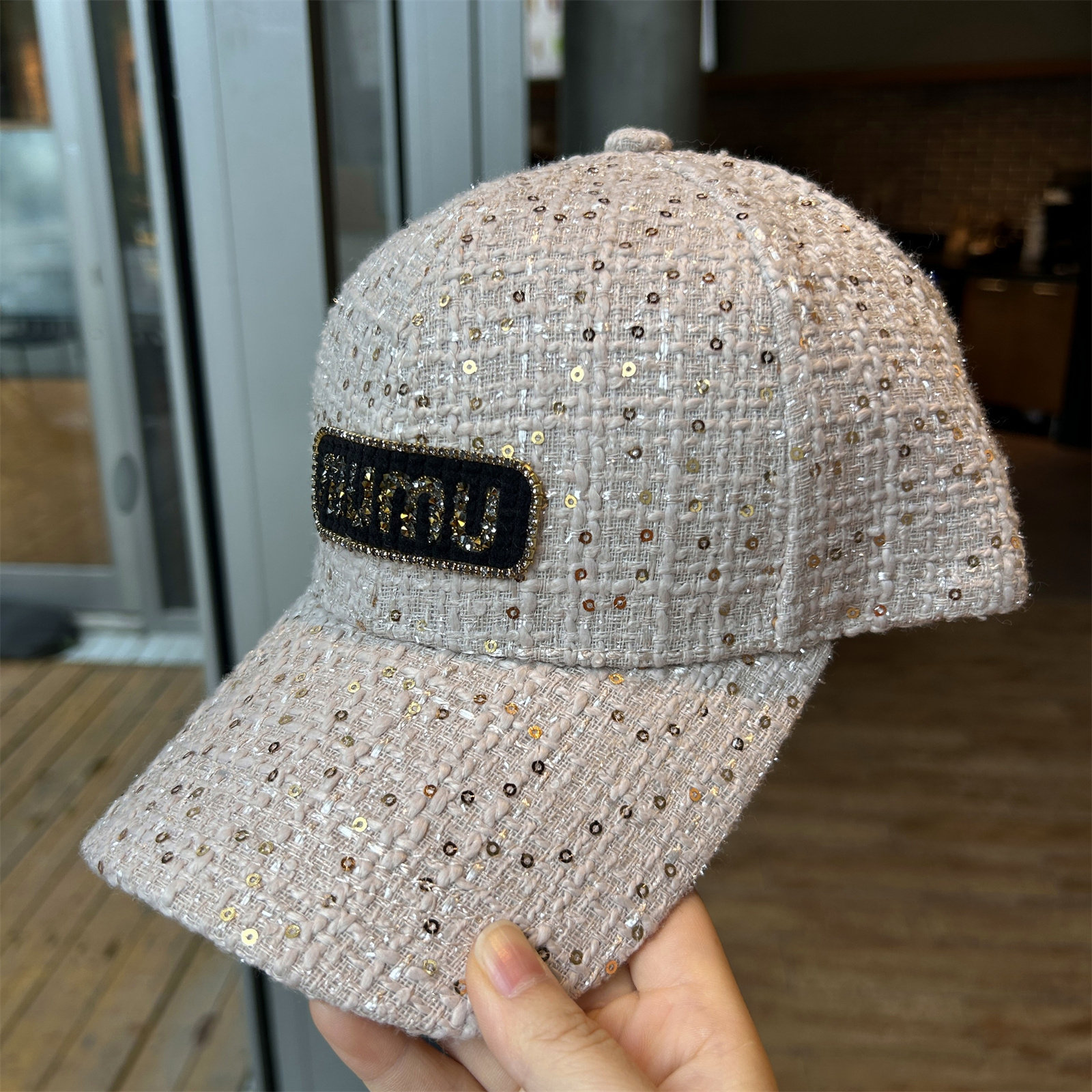 小香风带钻棒球帽女秋冬季休闲百搭遮阳防晒帽子大头围鸭舌帽,淘宝优惠券,粉丝福利购,淘宝优惠卷