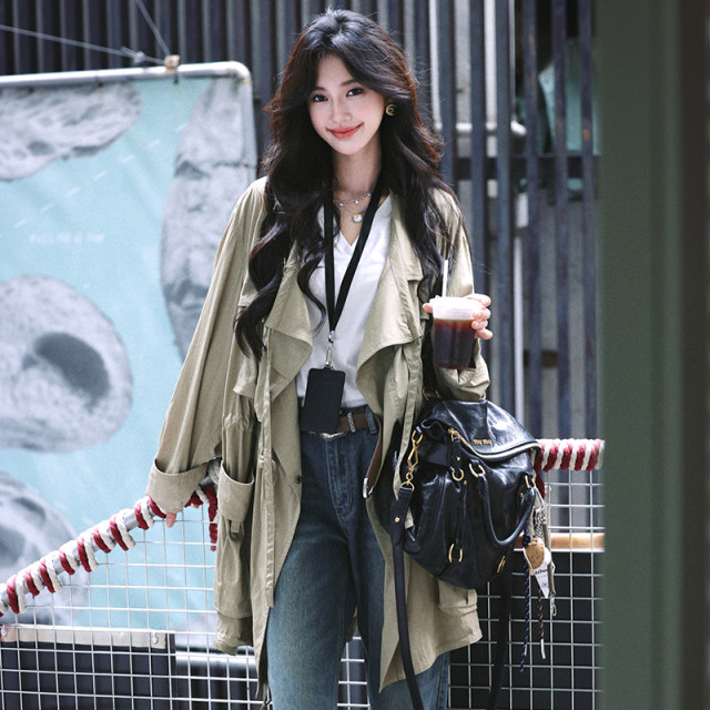 Pure cotton slimming TAZure V-neck short sleeves