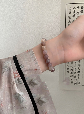 新中式天然石桃花手链女款百搭