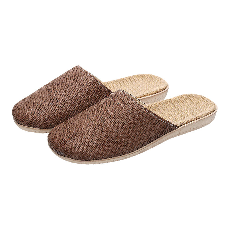 四季居家亚麻拖鞋女超轻防滑情侣款室内木地板透气吸汗藤草拖鞋男,淘宝优惠券,粉丝福利购,淘宝优惠卷