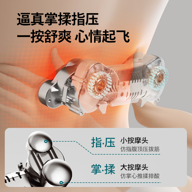 飞利浦腰部按摩仪靠靠兔背部颈椎肩颈按摩器抱枕坐靠垫男女生礼物 - 图2